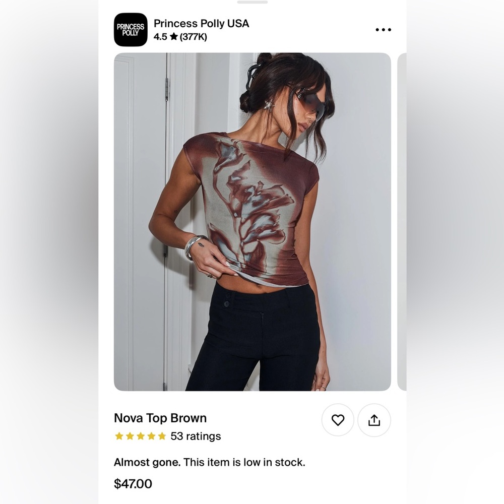 Motel Rocks Nova Top Brown